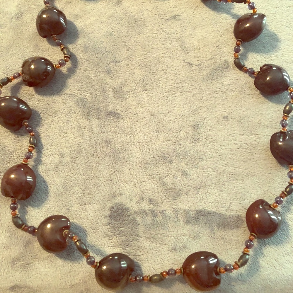 Long big beaded necklace